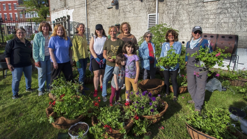 Hanging Basket Build Crew